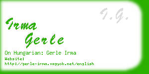 irma gerle business card
